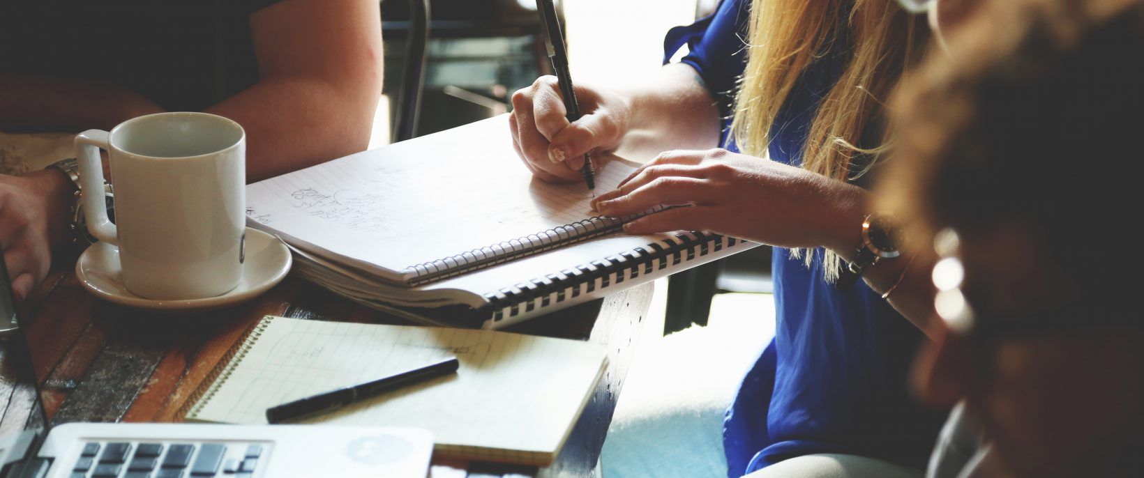 cropped people woman coffee meeting